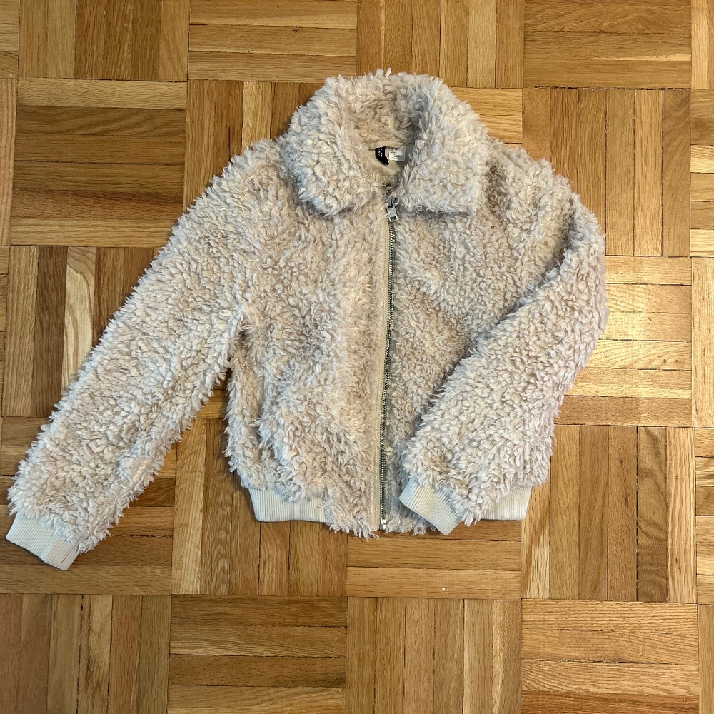 H&M Divided teddy bomber coat